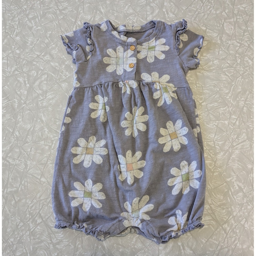 Little Co Lauren Conrad 24mo Purple Daisy Romper Organic Cotton